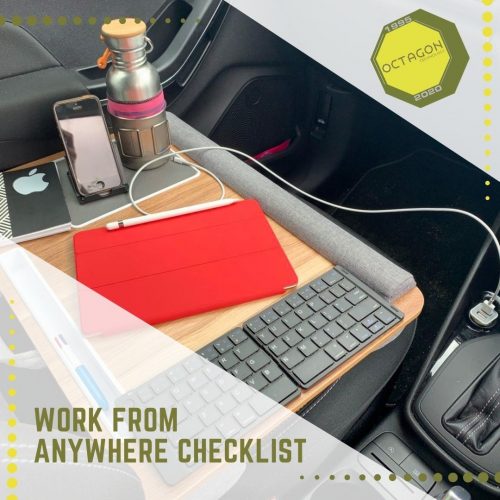 Working from the front seats of a Ford Fiesta