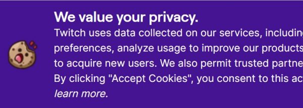 Twitch privacy notice