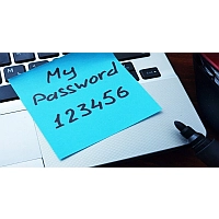 Passwords on a sticky note! No!
