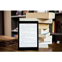 ebook reader and books 200