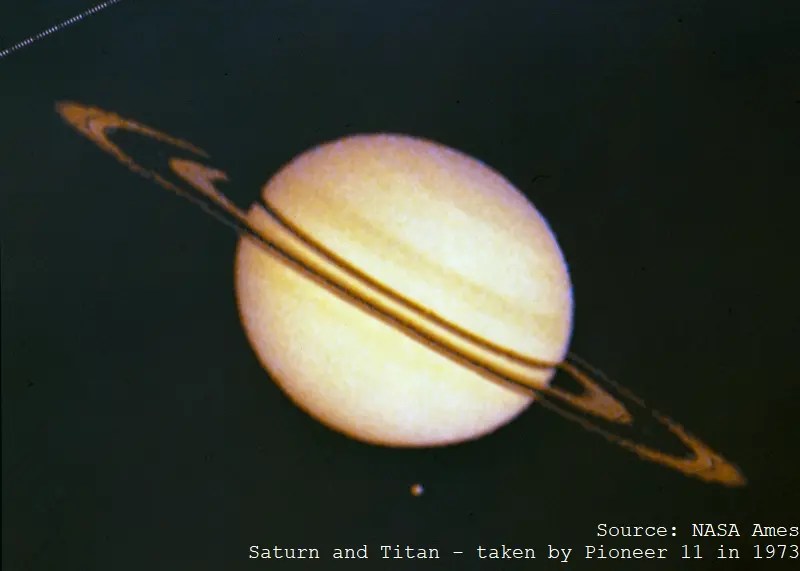 Saturn by Pioneer 11 - 1973