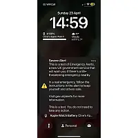 UK Emergency Alert System on my iPhone