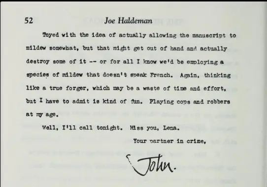 No encryption needed - PDF copy of The Hemingway Hoax by Joe Haldeman (1990)