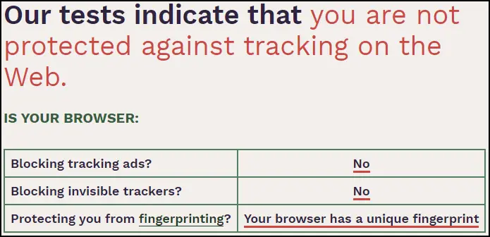 Not so much tracking in TOR