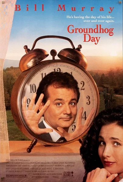 Groundhog Day (1993) theatre poster - fair usage